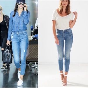 MOTHER The Stunner Ankle Fray Graffiti Girl Jeans